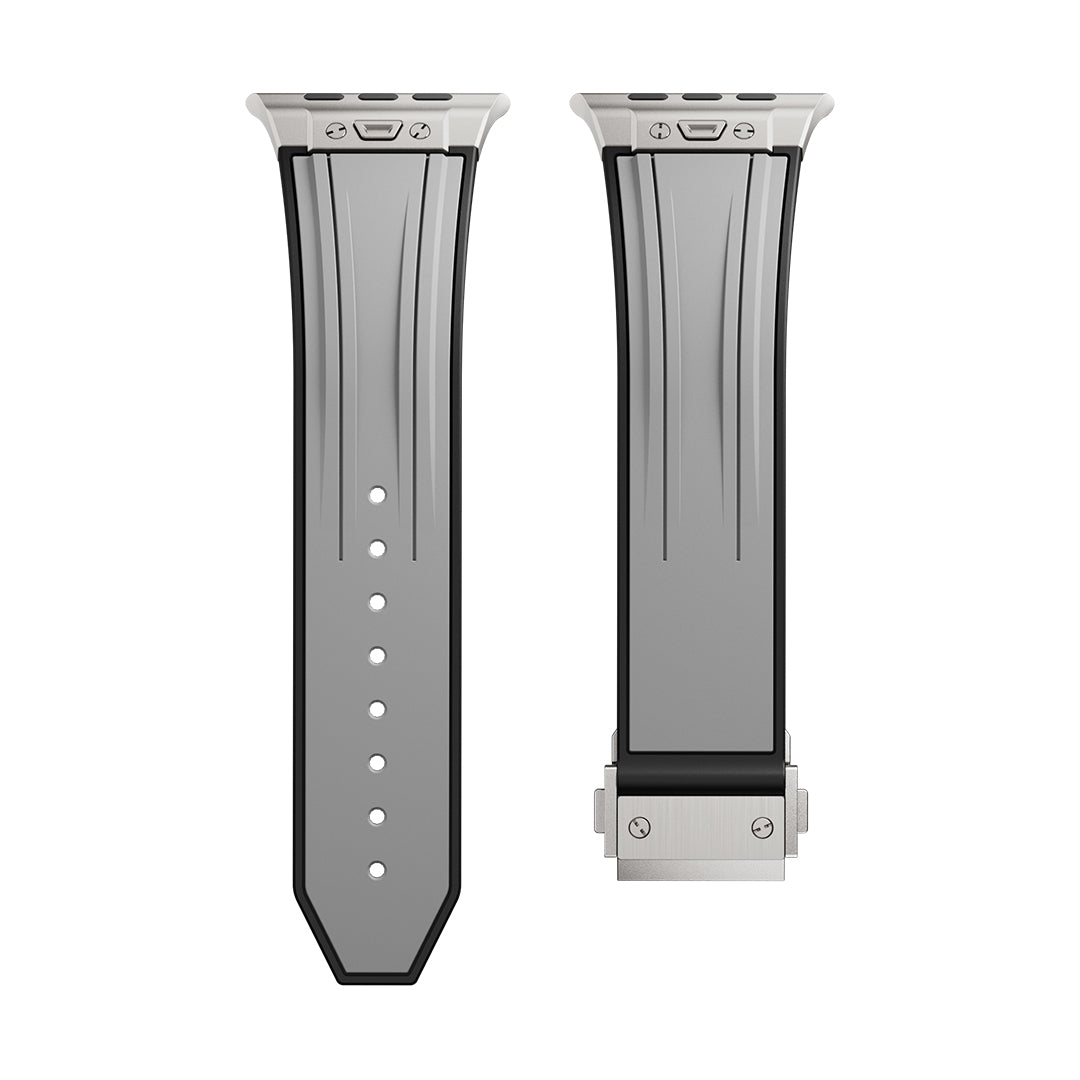 #Color_Gray Band-Silver Buckle
