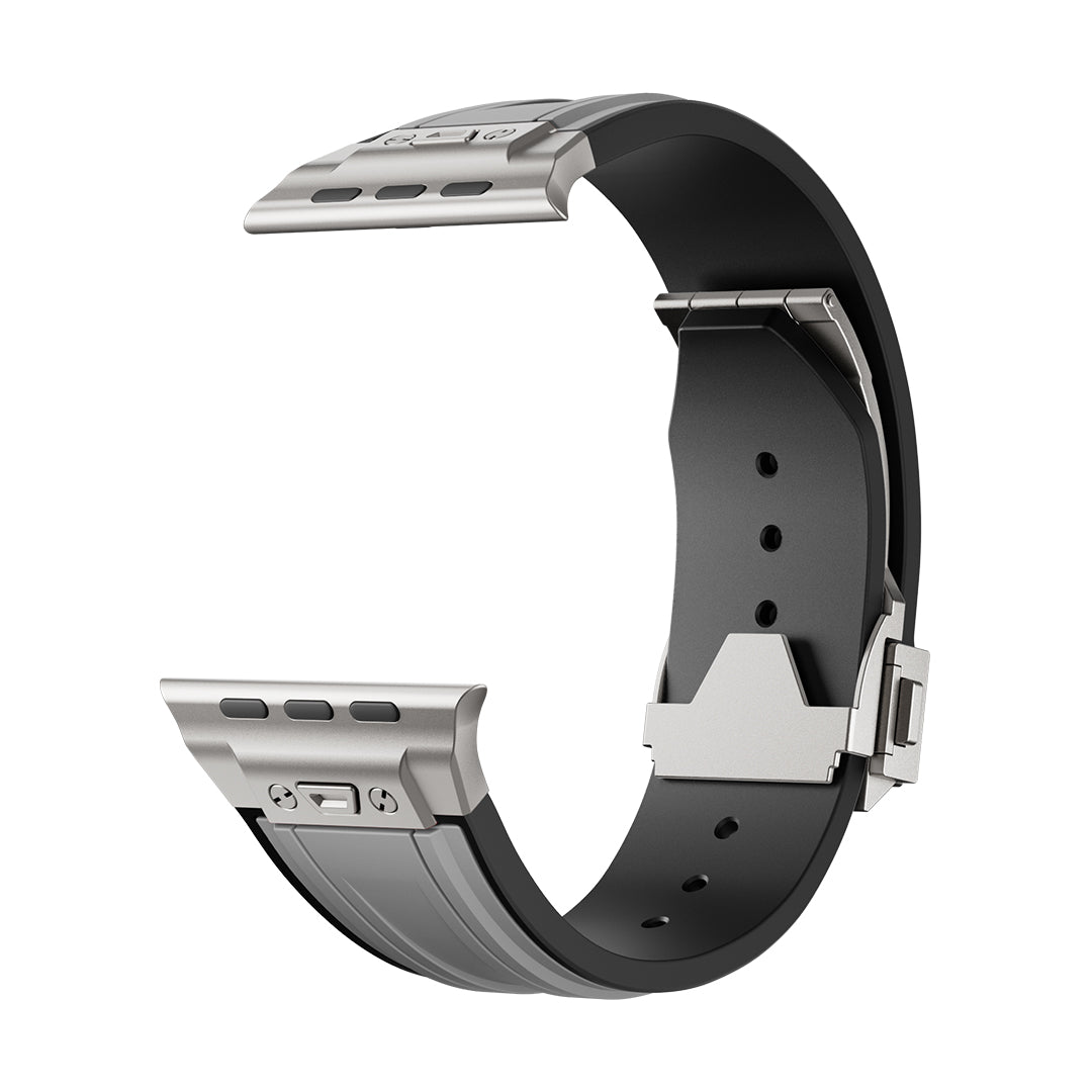 #Color_Gray Band-Silver Buckle