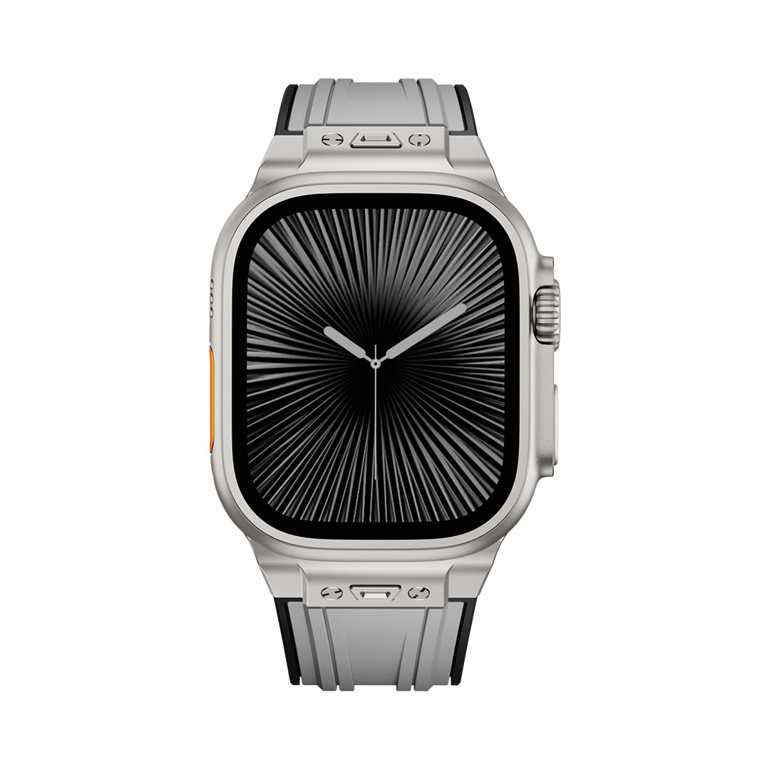 #Color_Gray Band-Silver Buckle