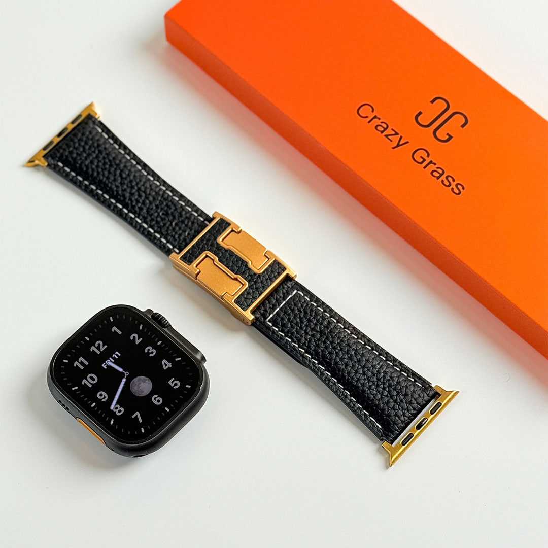 Pebbled Leather Holiday Band for Apple Watch