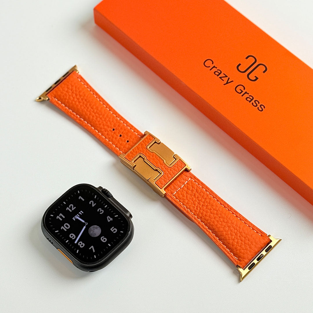 Pebbled Leather Holiday Band for Apple Watch
