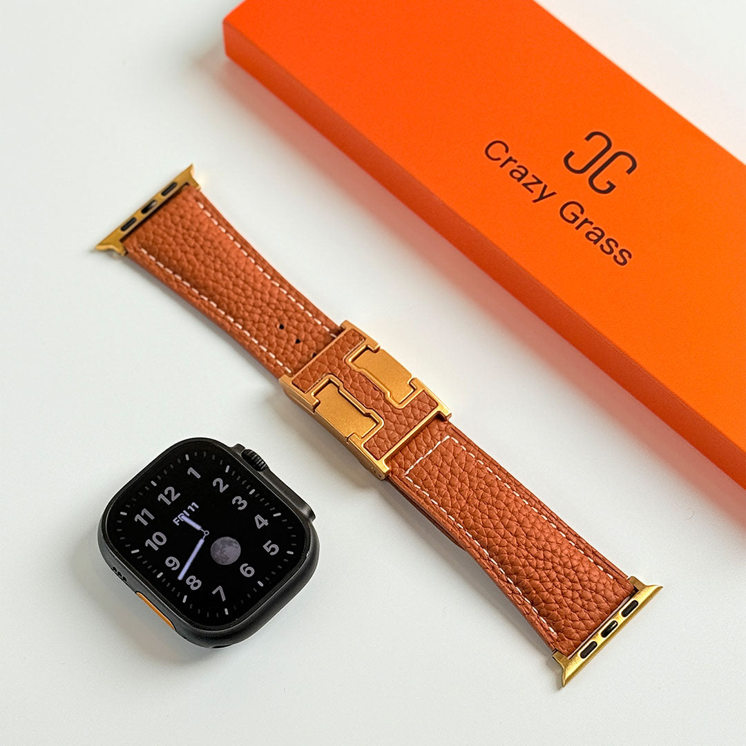 Pebbled Leather Holiday Band for Apple Watch