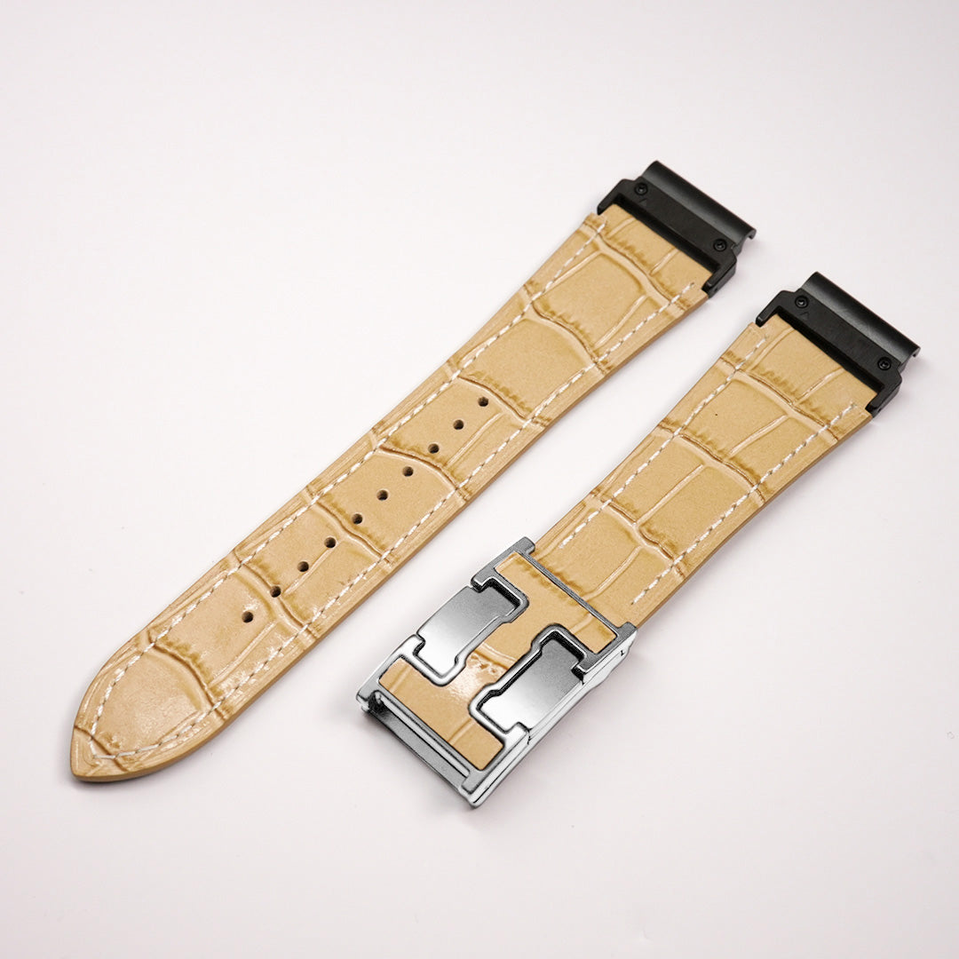 Exotic Nile Croc Leather Band for Garmin Watch