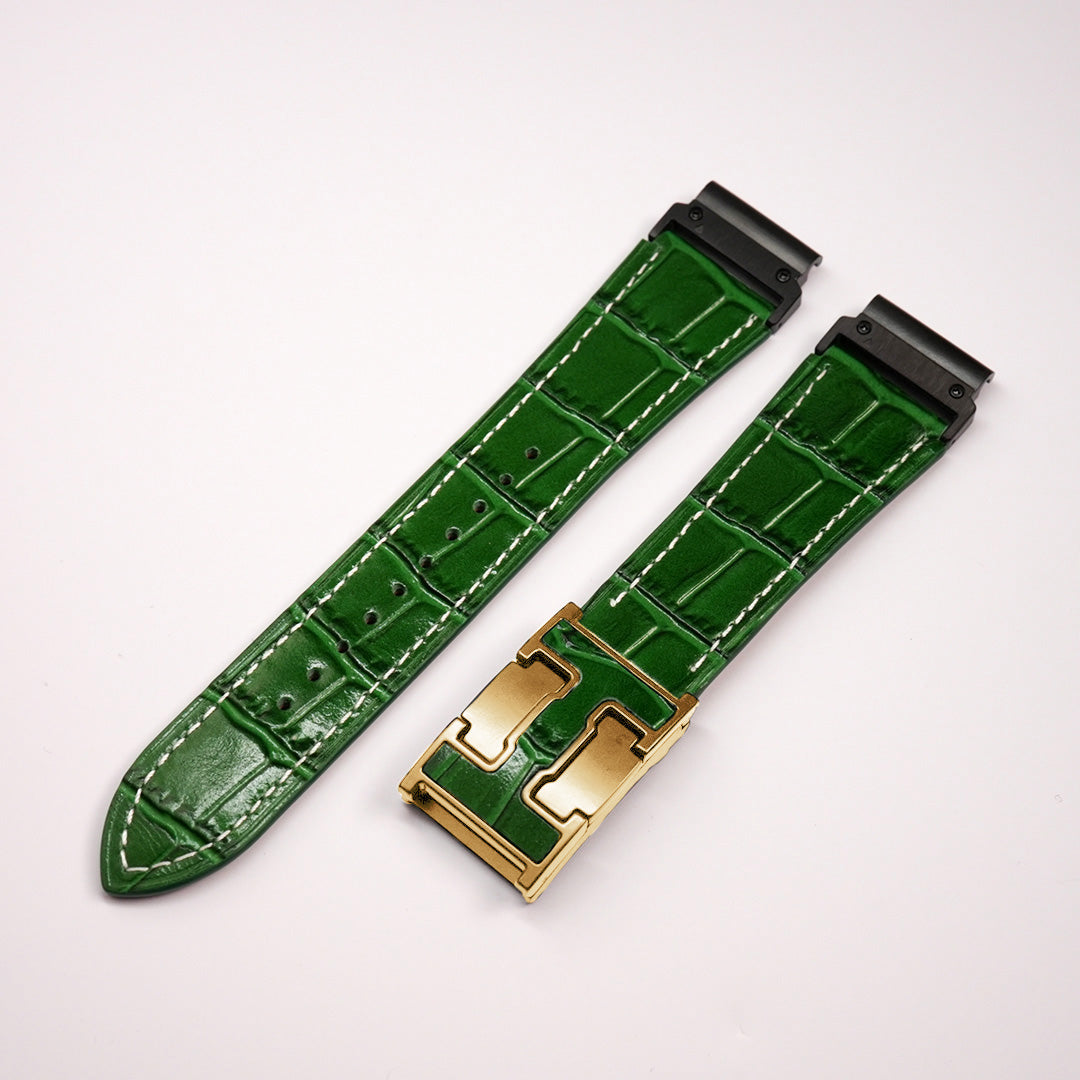 Exotic Nile Croc Leather Band for Garmin Watch