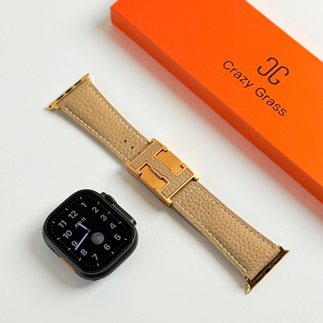 Pebbled Leather Holiday Band for Apple Watch