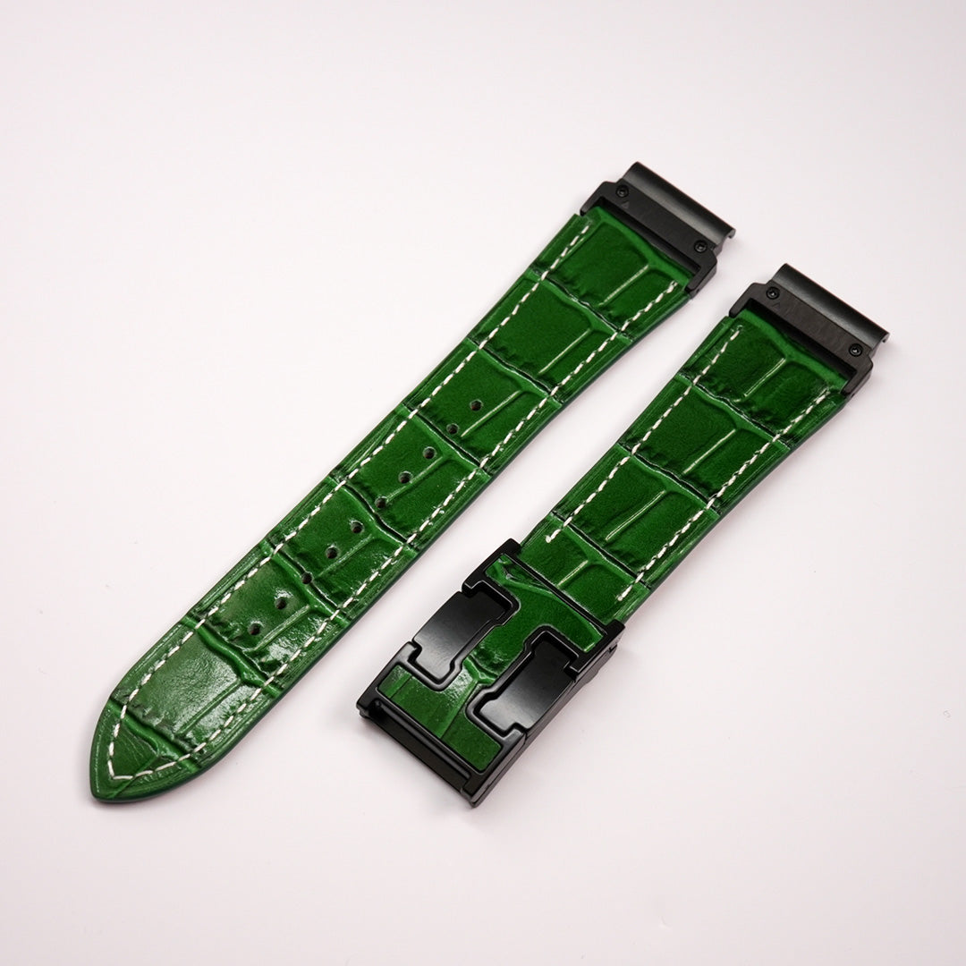 Exotic Nile Croc Leather Band for Garmin Watch