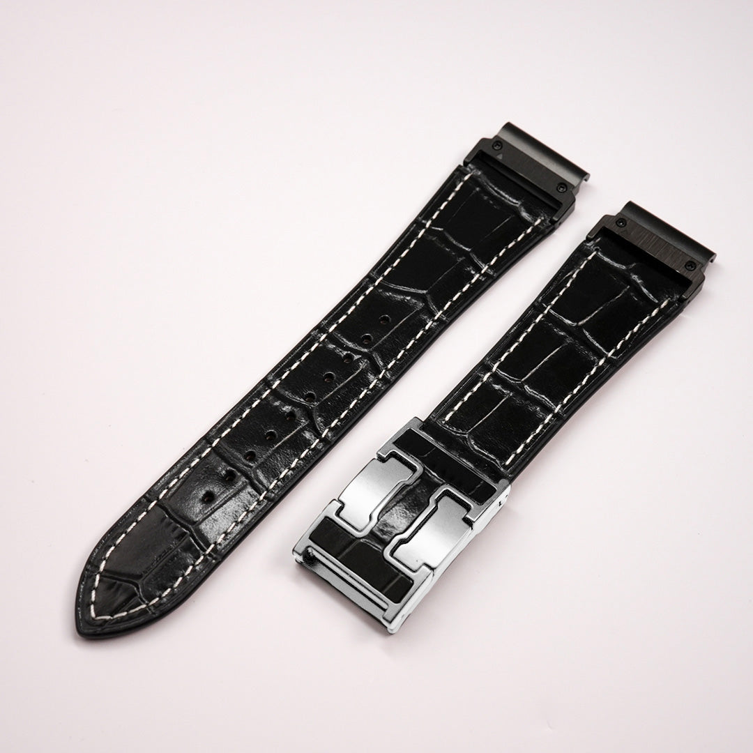 Exotic Nile Croc Leather Band for Garmin Watch