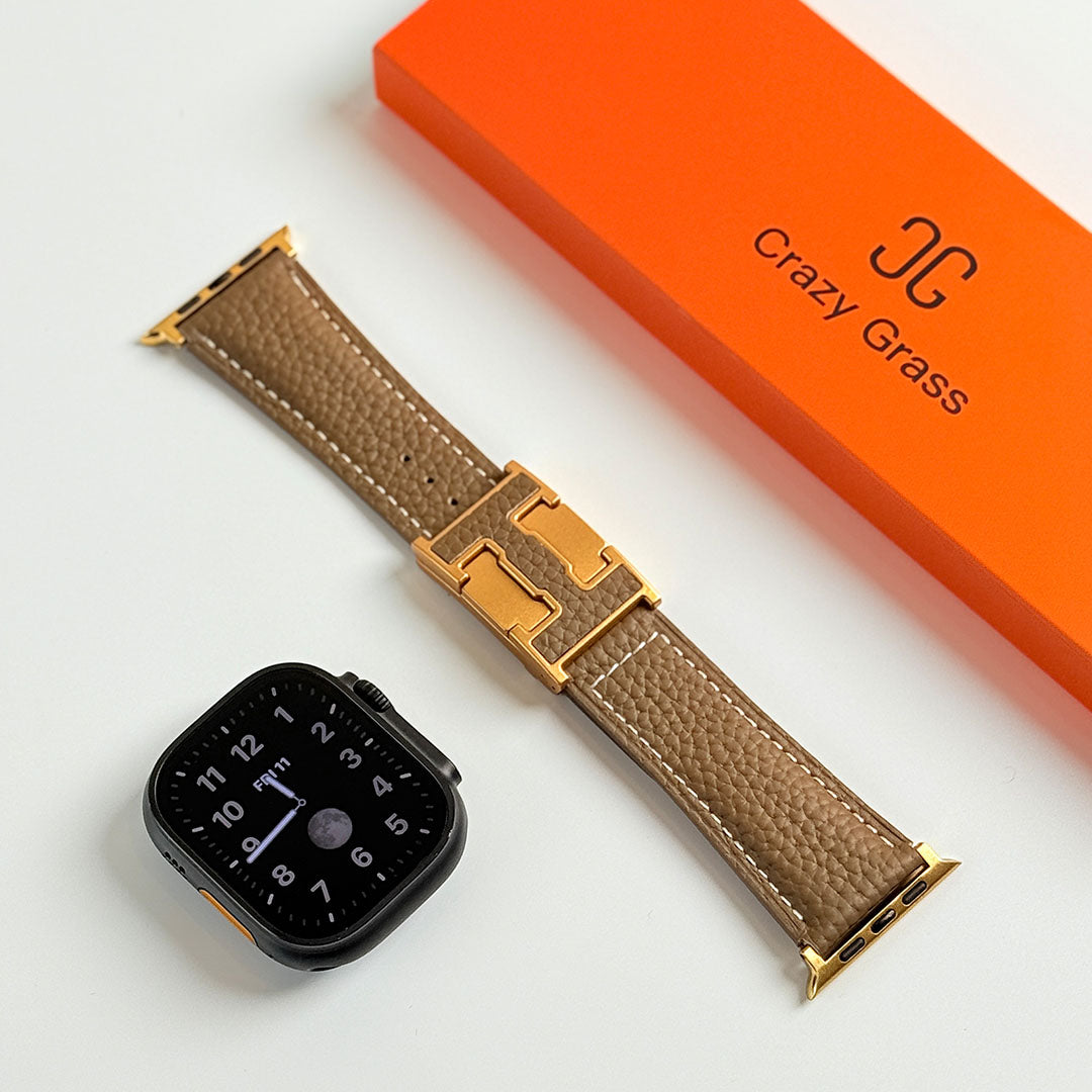 Pebbled Leather Holiday Band for Apple Watch
