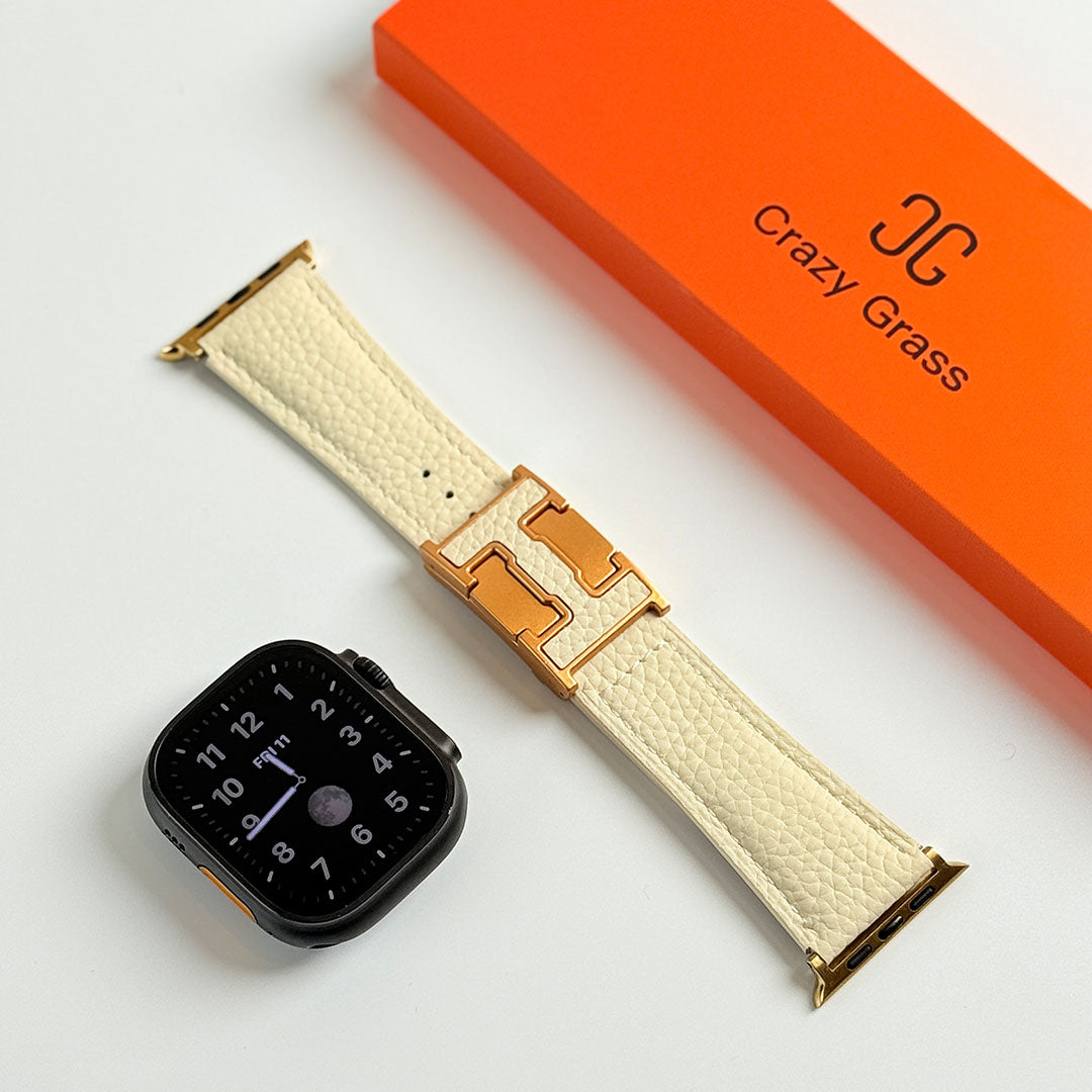 Pebbled Leather Holiday Band for Apple Watch