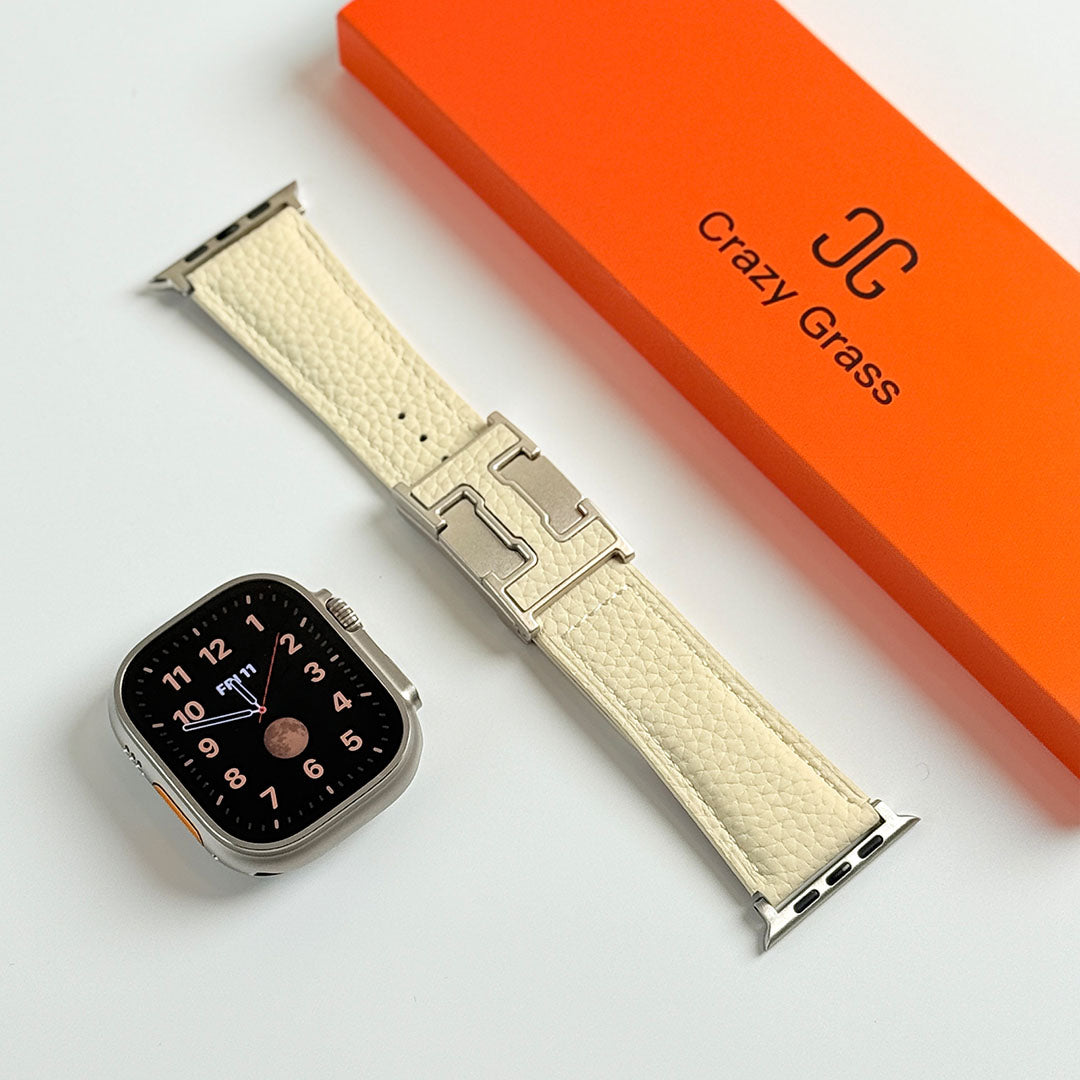 Pebbled Leather Holiday Band for Apple Watch