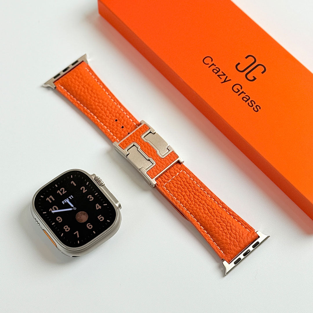 Pebbled Leather Holiday Band for Apple Watch