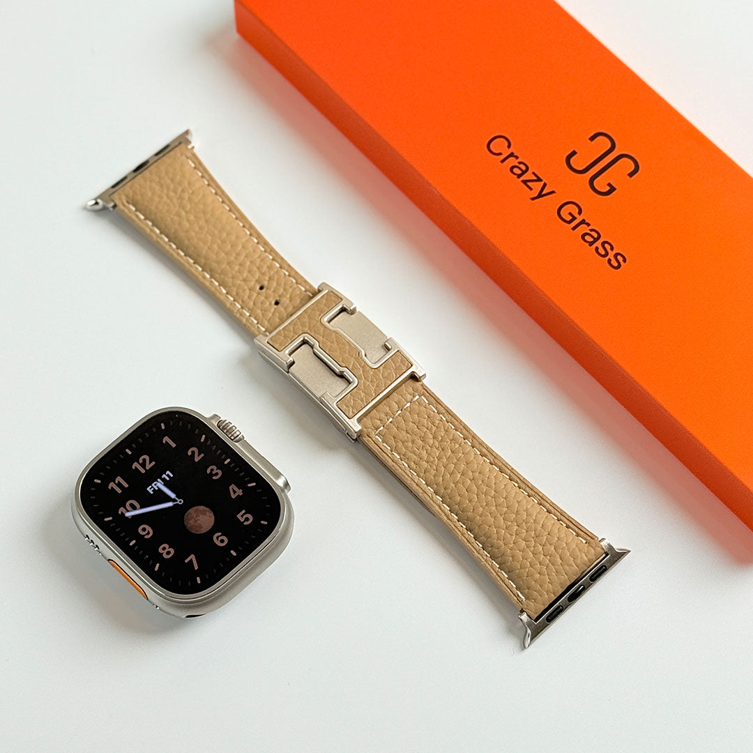 Pebbled Leather Holiday Band for Apple Watch