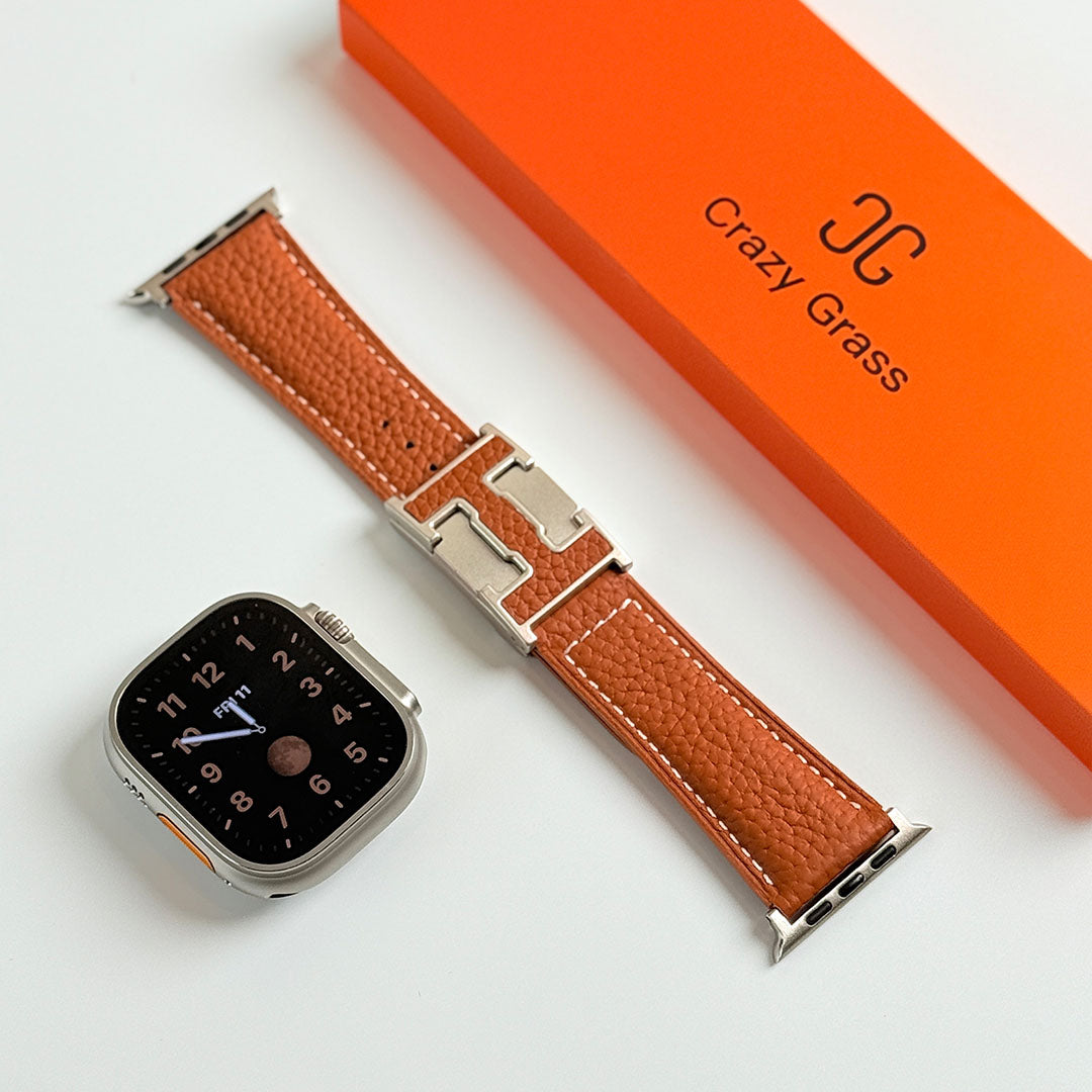 Pebbled Leather Holiday Band for Apple Watch