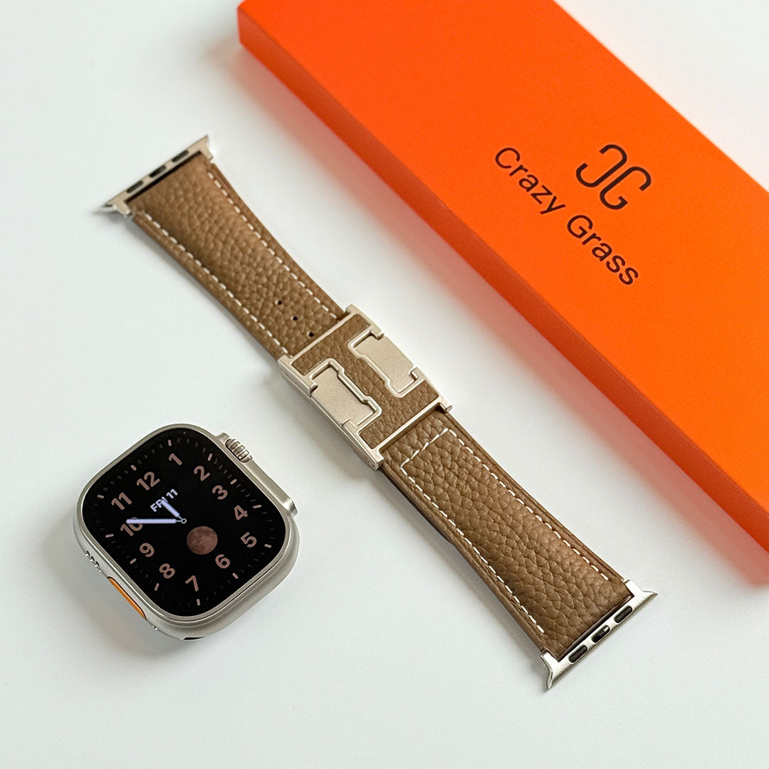 Pebbled Leather Holiday Band for Apple Watch