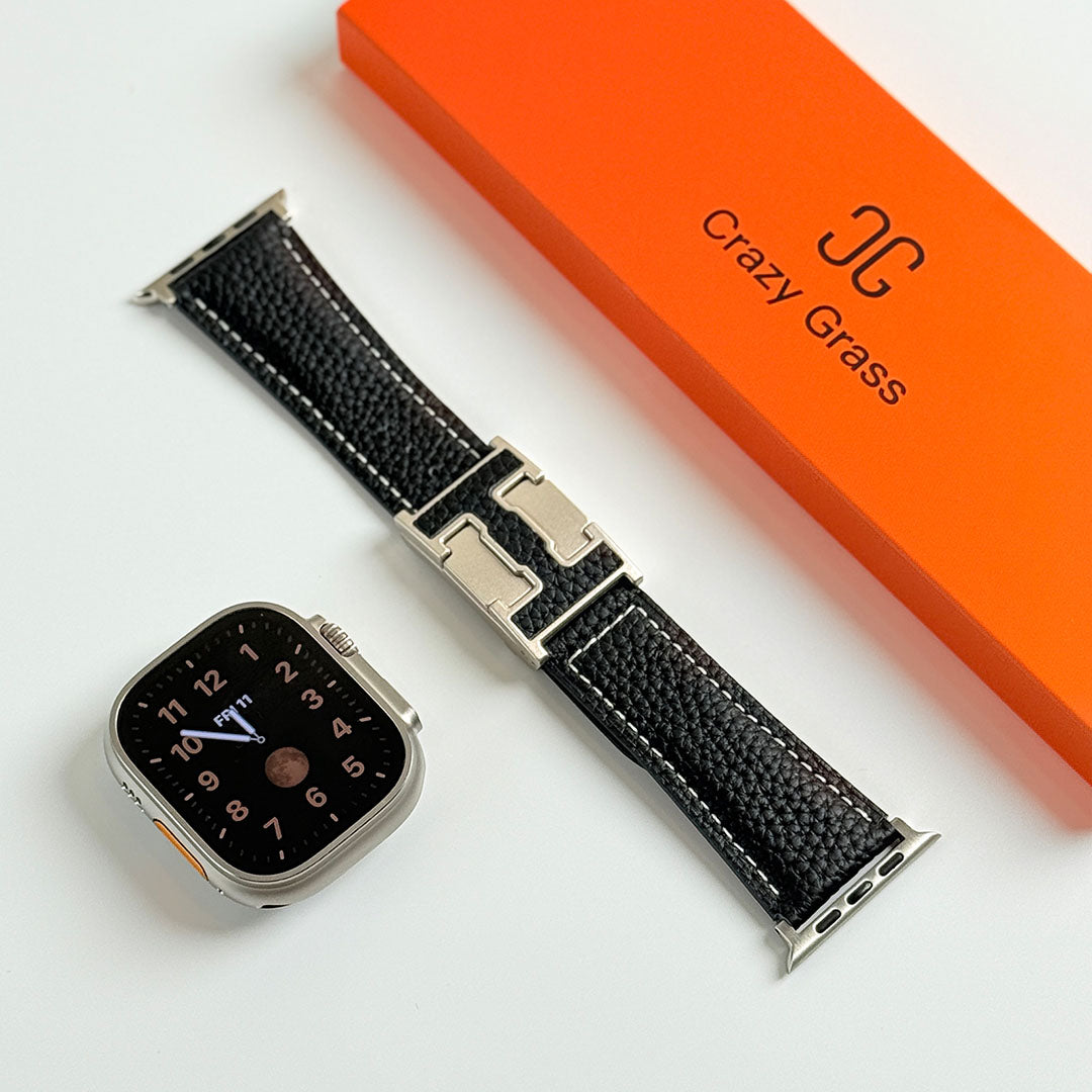 Pebbled Leather Holiday Band for Apple Watch
