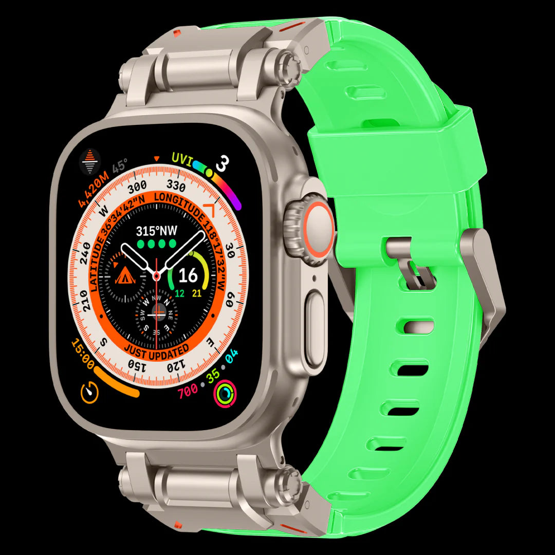 #Color_Titanium Adapter-Glow White Band