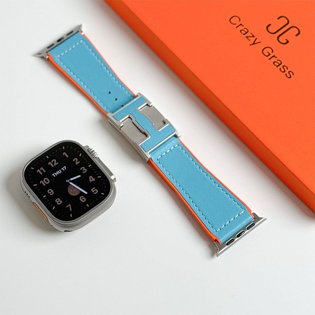 Pebbled Leather Holiday Band for Apple Watch