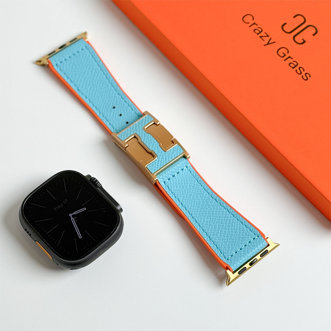 Pebbled Leather Holiday Band for Apple Watch