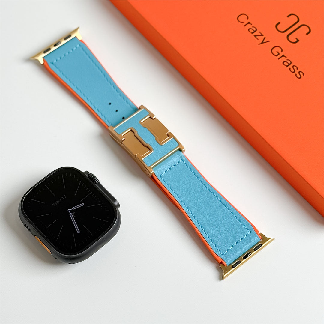 Pebbled Leather Holiday Band for Apple Watch