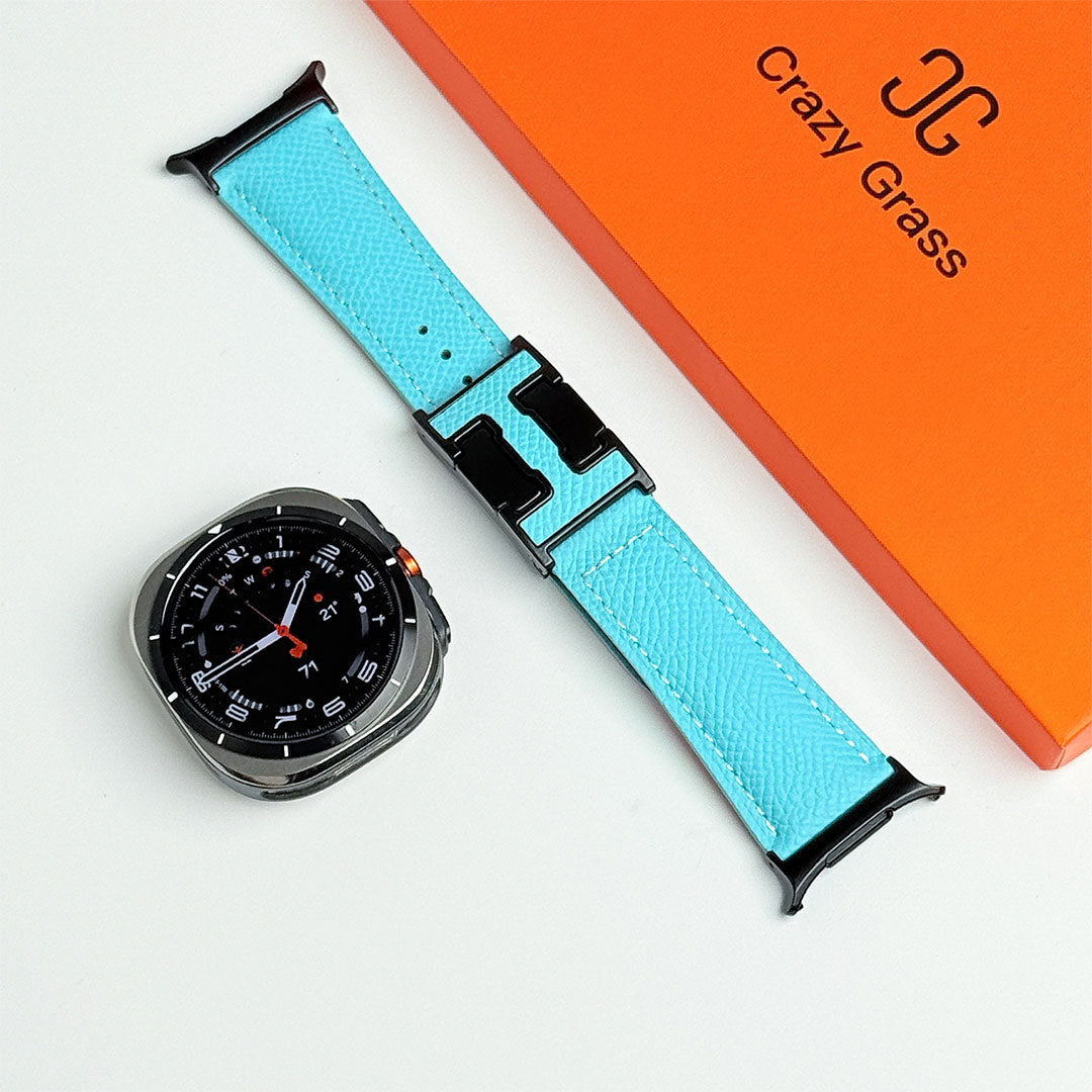 Pebbled Leather Holiday Band For Samsung Galaxy Watch Ultra