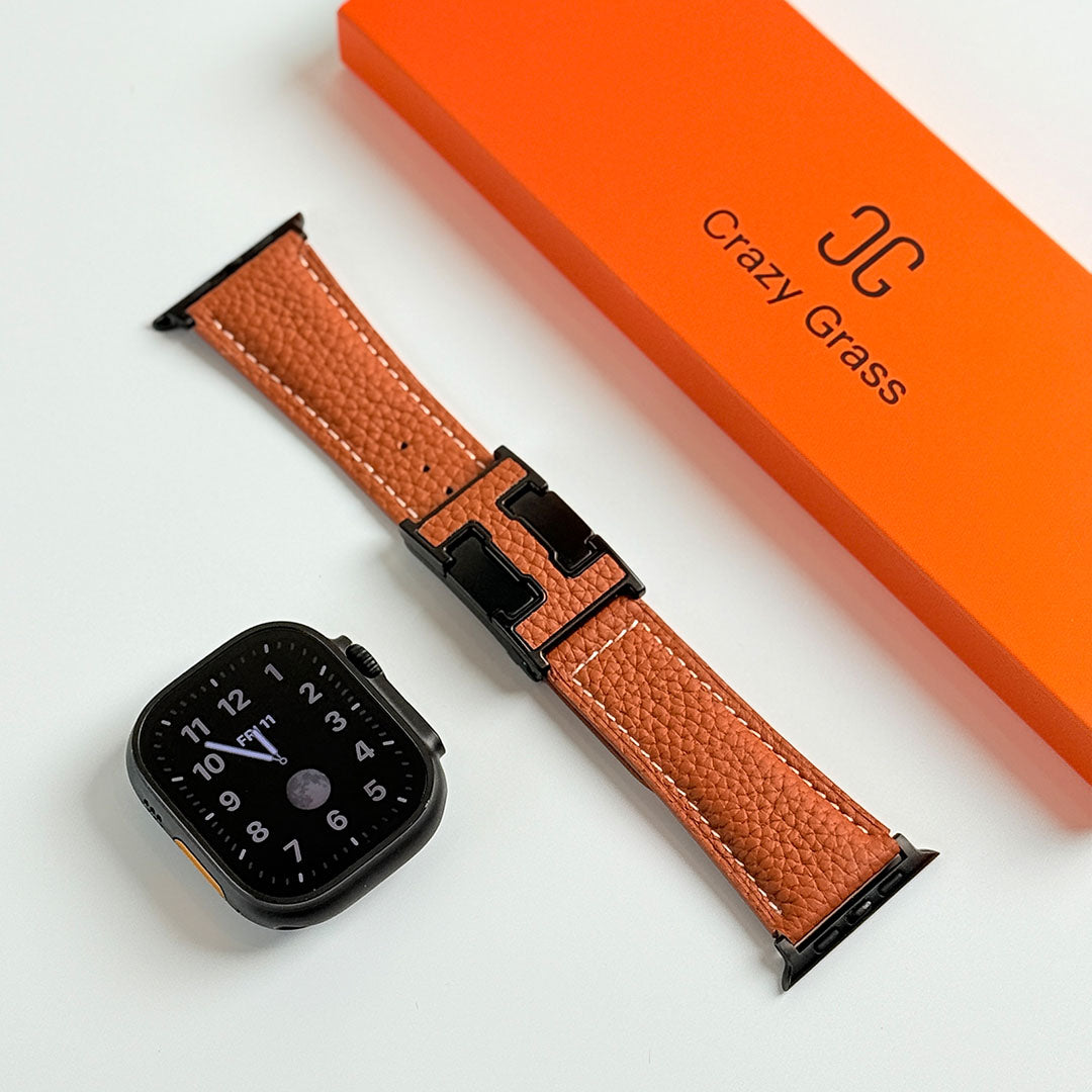 Pebbled Leather Holiday Band for Apple Watch