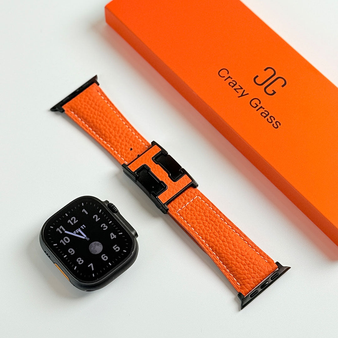 Pebbled Leather Holiday Band for Apple Watch