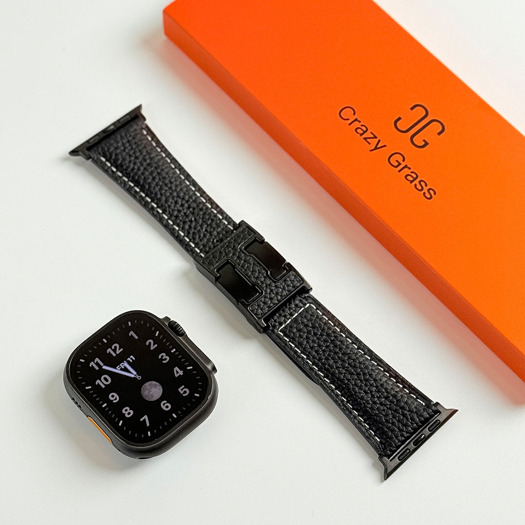 Pebbled Leather Holiday Band for Apple Watch