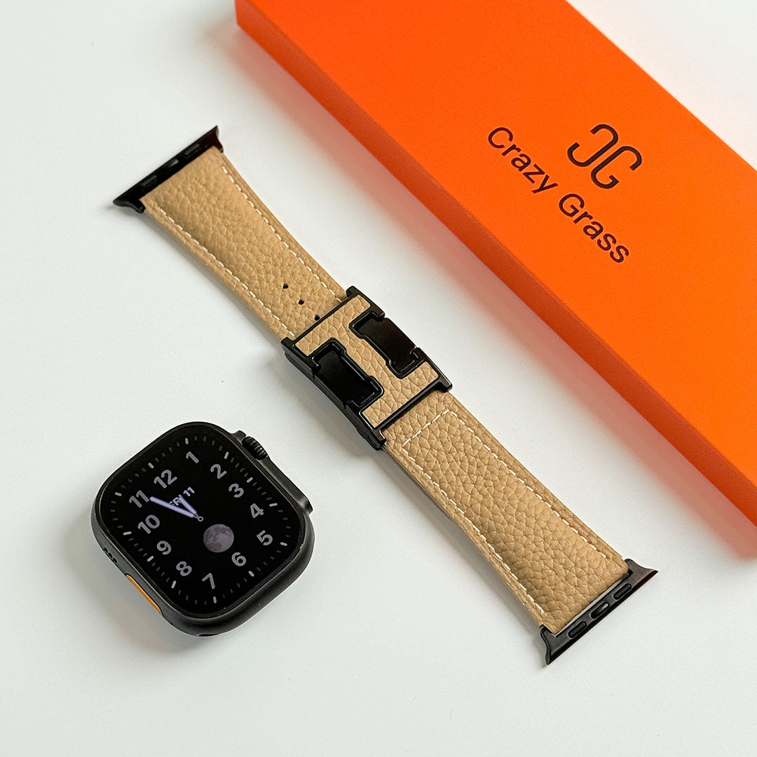 Pebbled Leather Holiday Band for Apple Watch