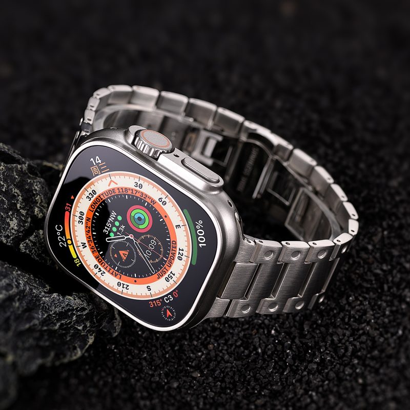 Titanium Dimpled Watch Band