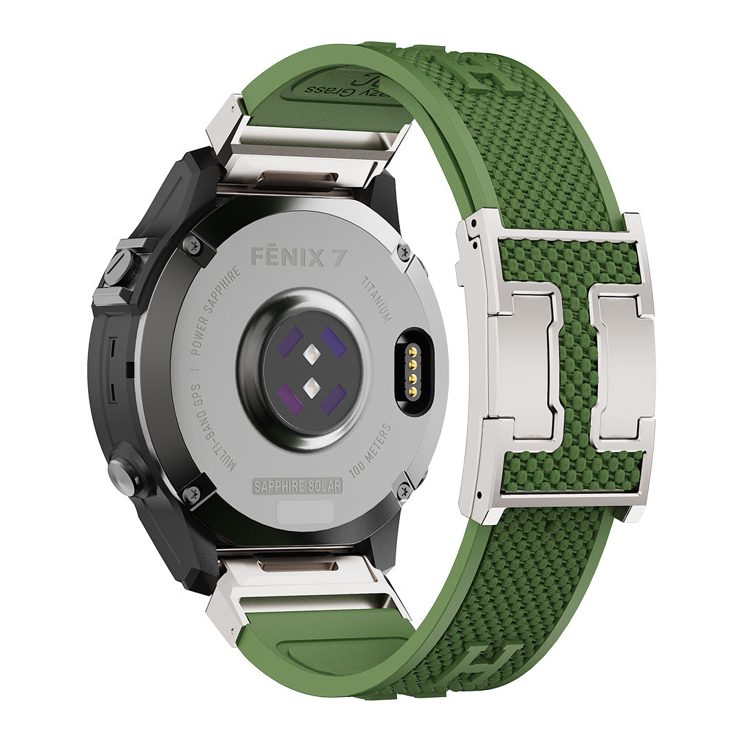 Holiday Weave Silicone Band For Garmin Watch