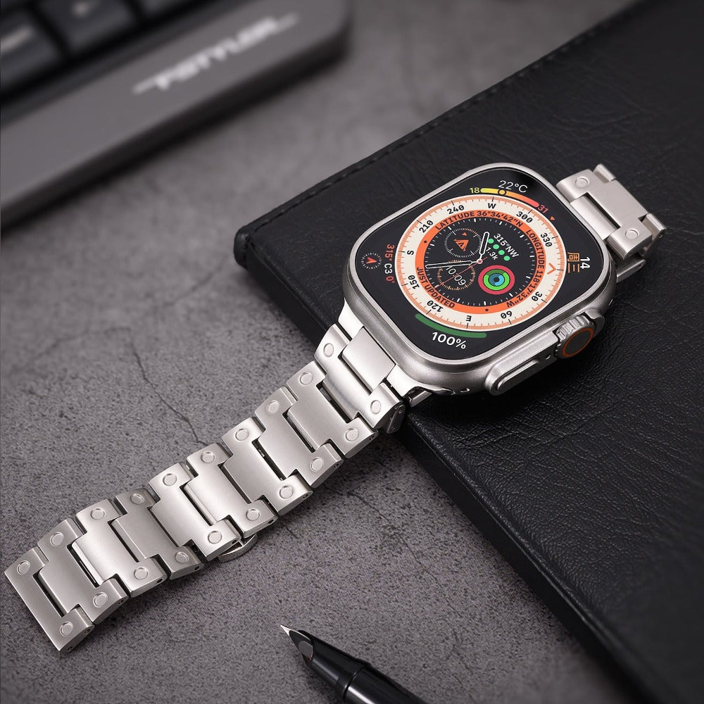 Titanium Dimpled Watch Band