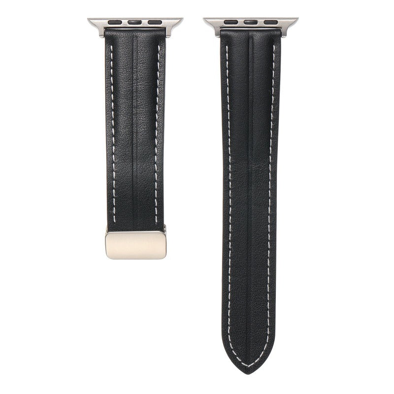 Magnetic Buckle Leather Strap