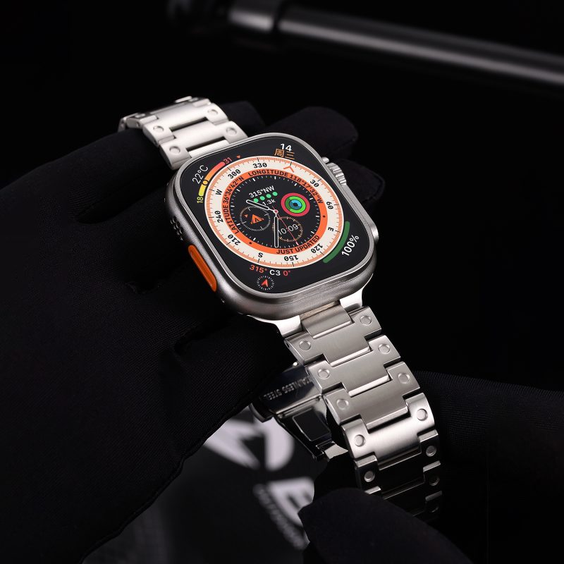 Titanium Dimpled Watch Band