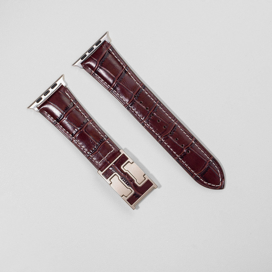 Exotic Nile Croc Leather Band for Apple Watch