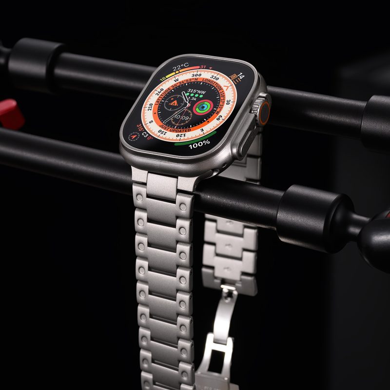 Titanium Dimpled Watch Band