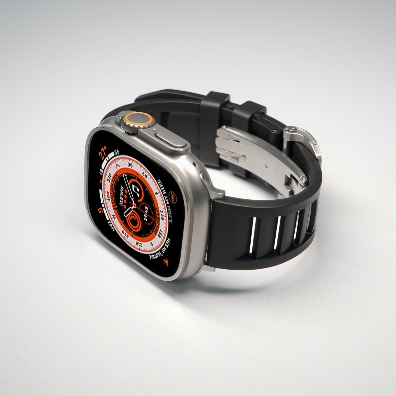 Luxury RM Fluororubber Butterfly Buckle Band