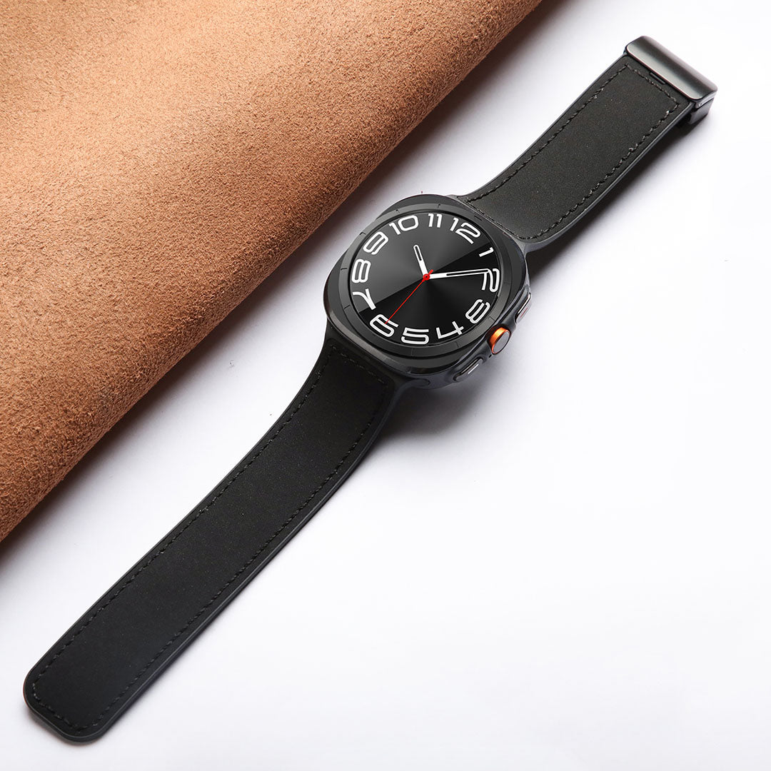 Magnetic Leather & Silicone Band for Samsung Galaxy Watch Ultra