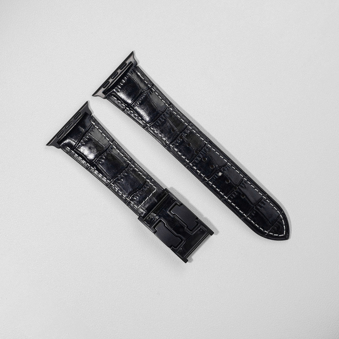 Exotic Nile Croc Leather Band for Apple Watch