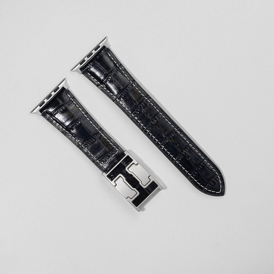 Exotic Nile Croc Leather Band for Apple Watch