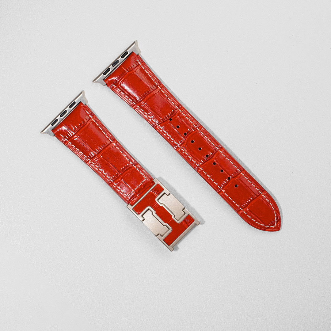 Exotic Nile Croc Leather Band for Apple Watch