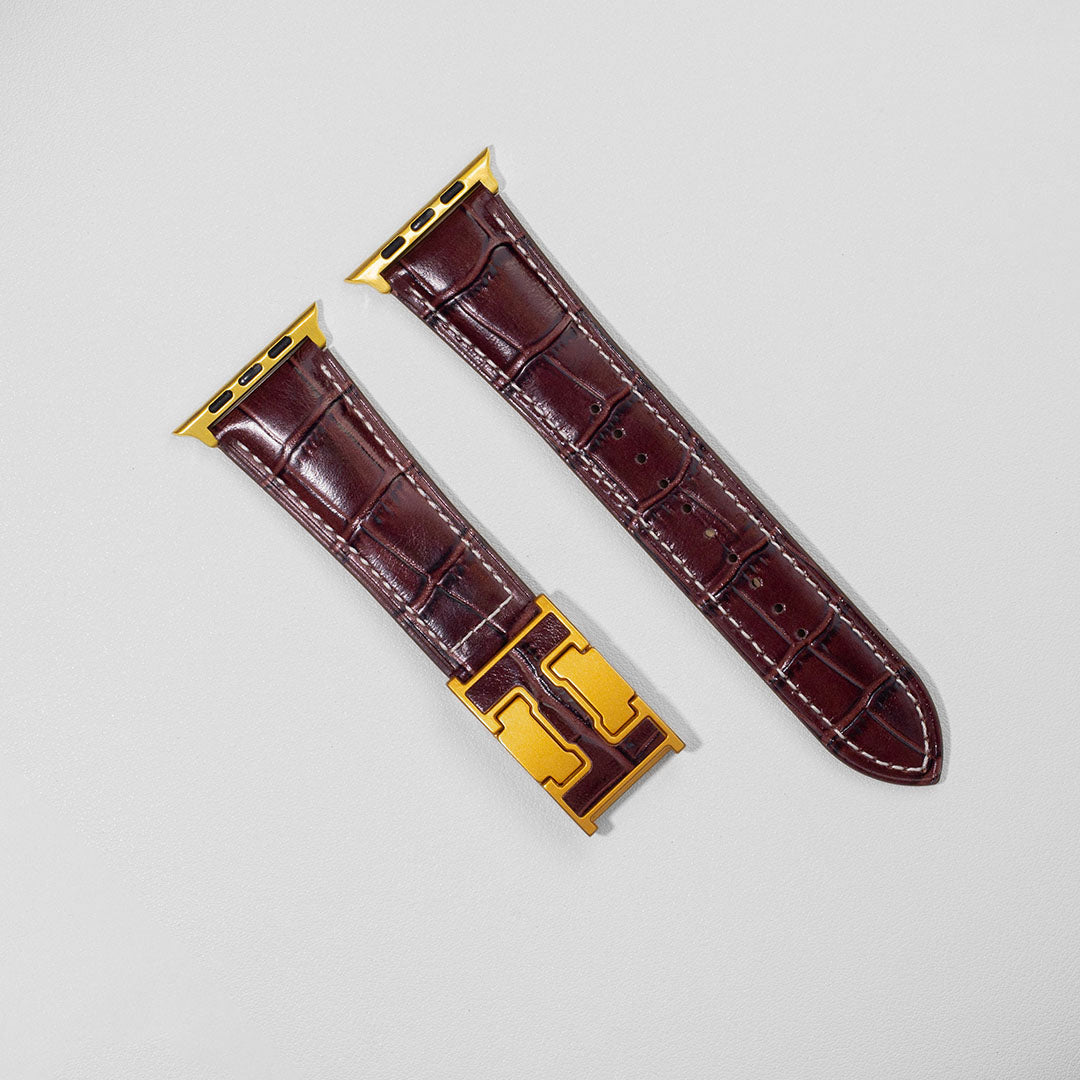 Exotic Nile Croc Leather Band for Apple Watch