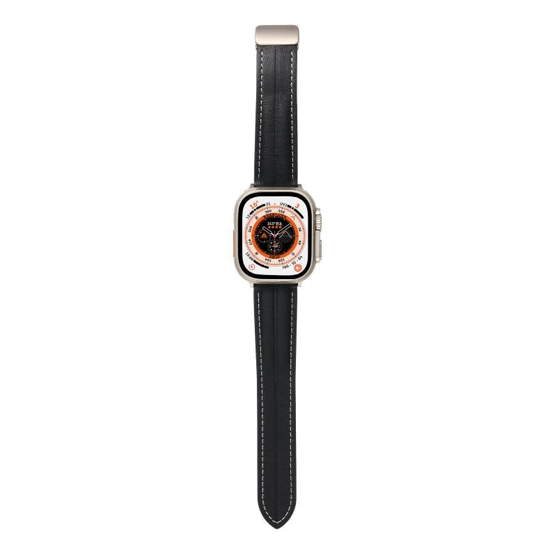 Magnetic Buckle Leather Strap