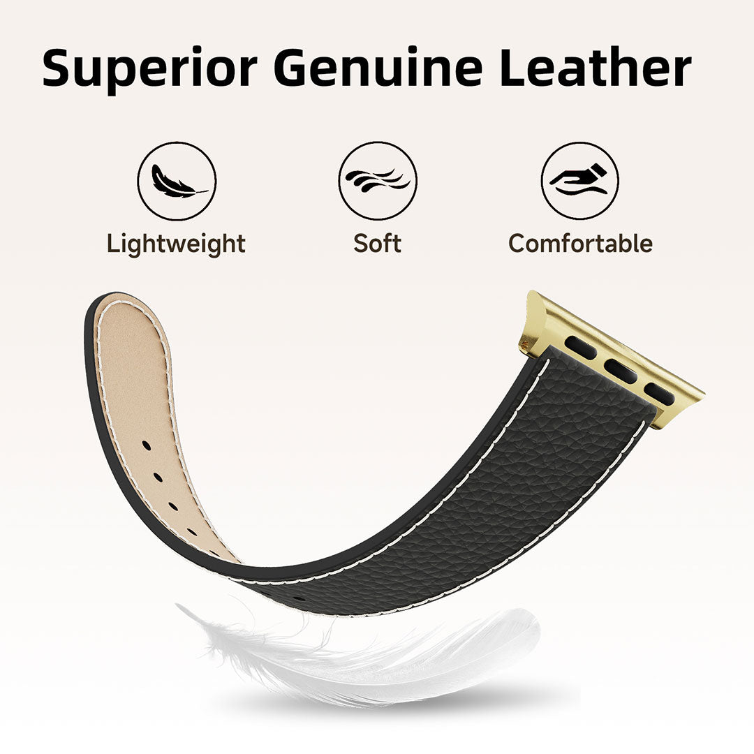 Lychee Leather Band For Apple Watch