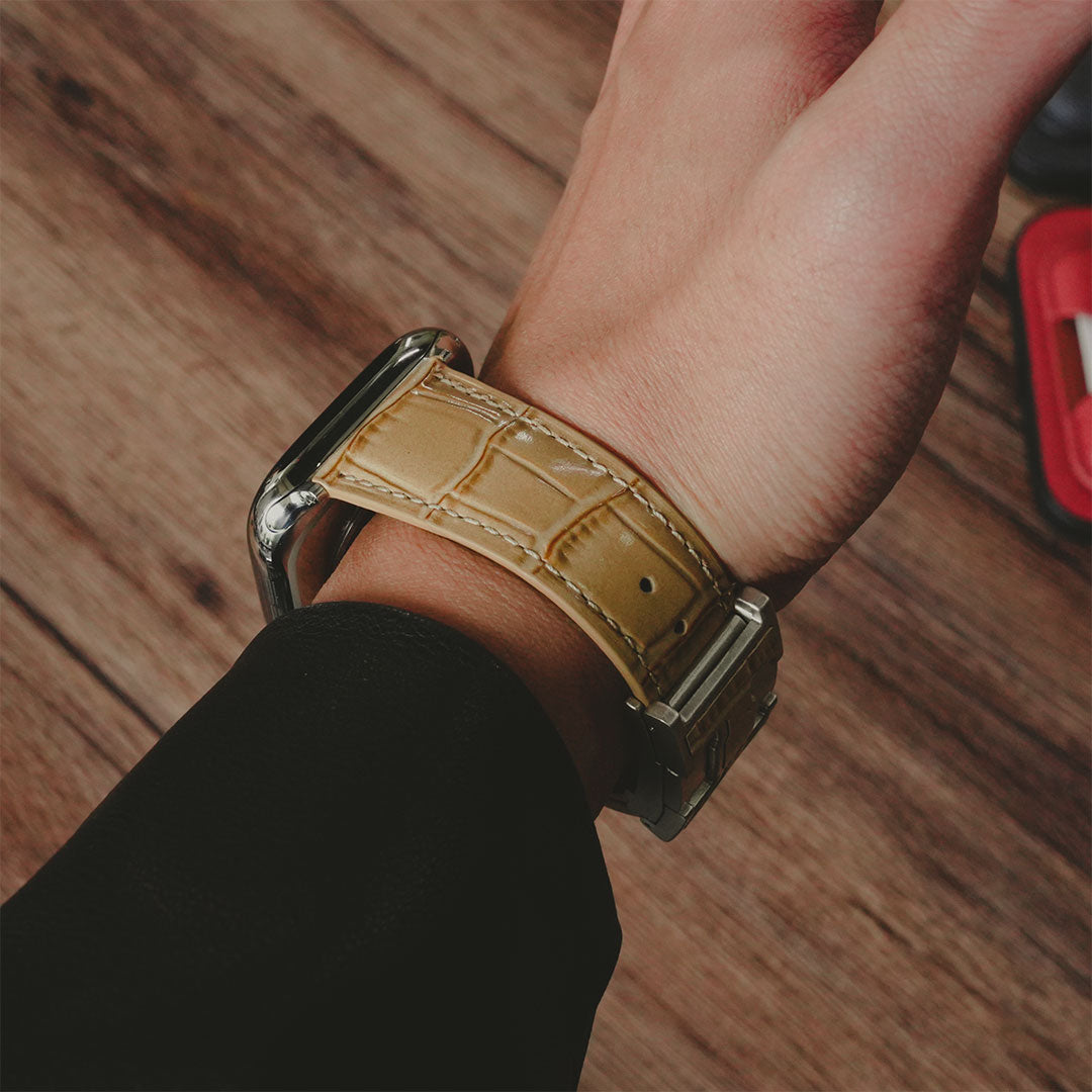 Nile Croc Leather Band L2 For Apple Watch