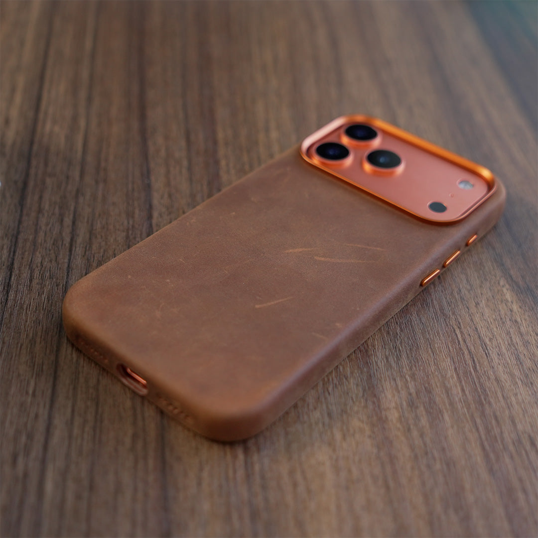 Distressed Leather MagSafe Case for iPhone
