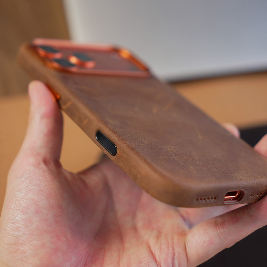 Distressed Leather MagSafe Case for iPhone