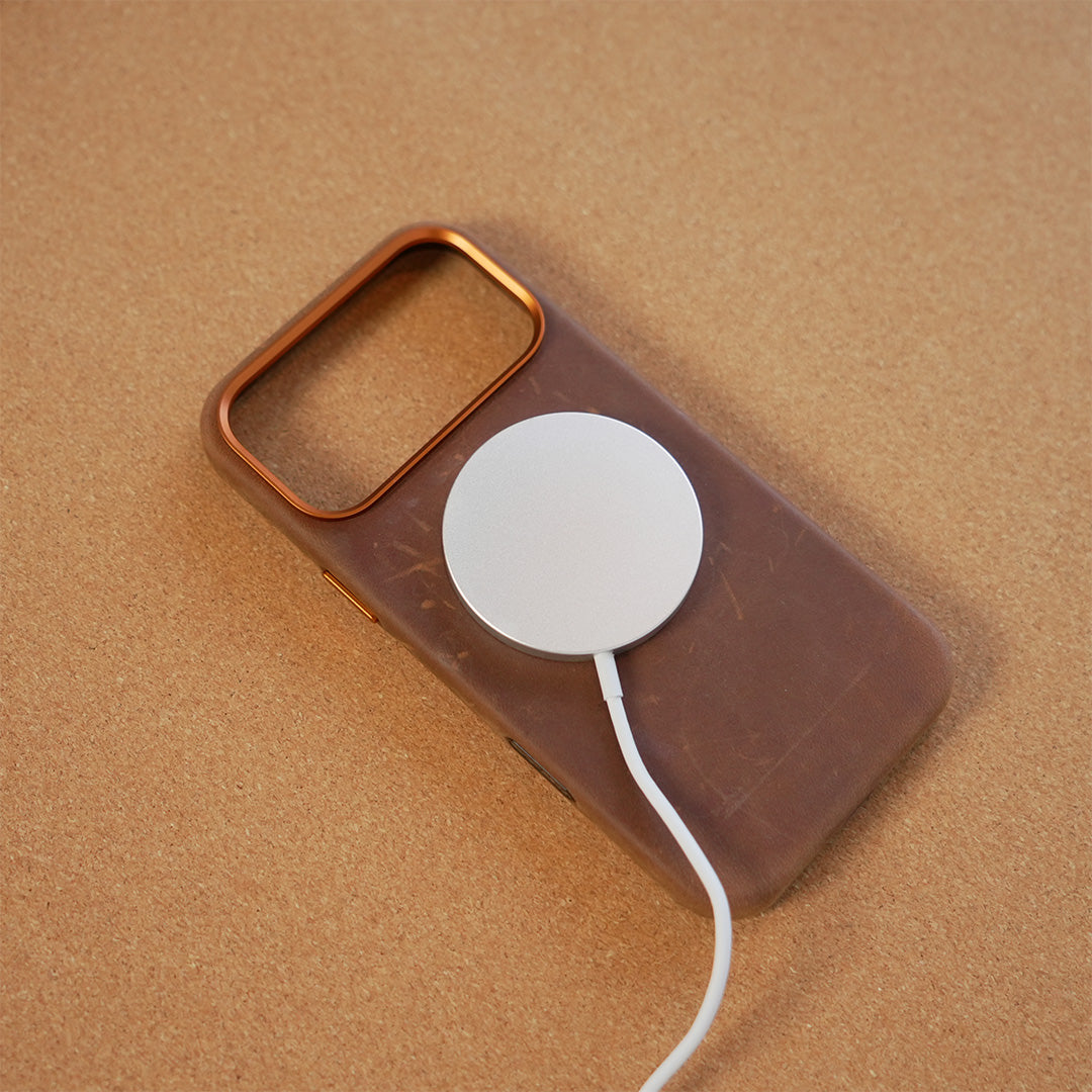 Distressed Leather MagSafe Case for iPhone
