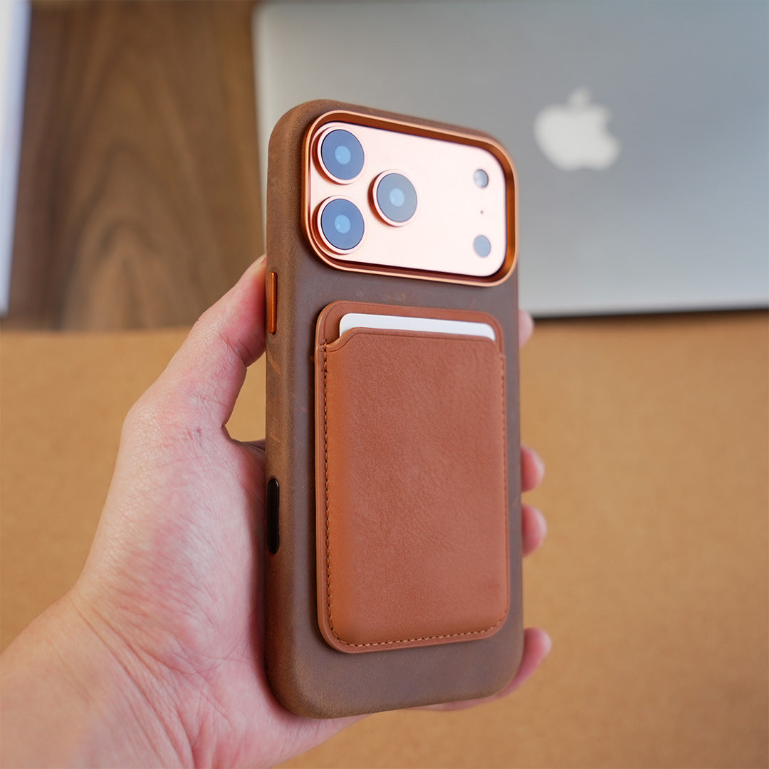 Distressed Leather MagSafe Case for iPhone