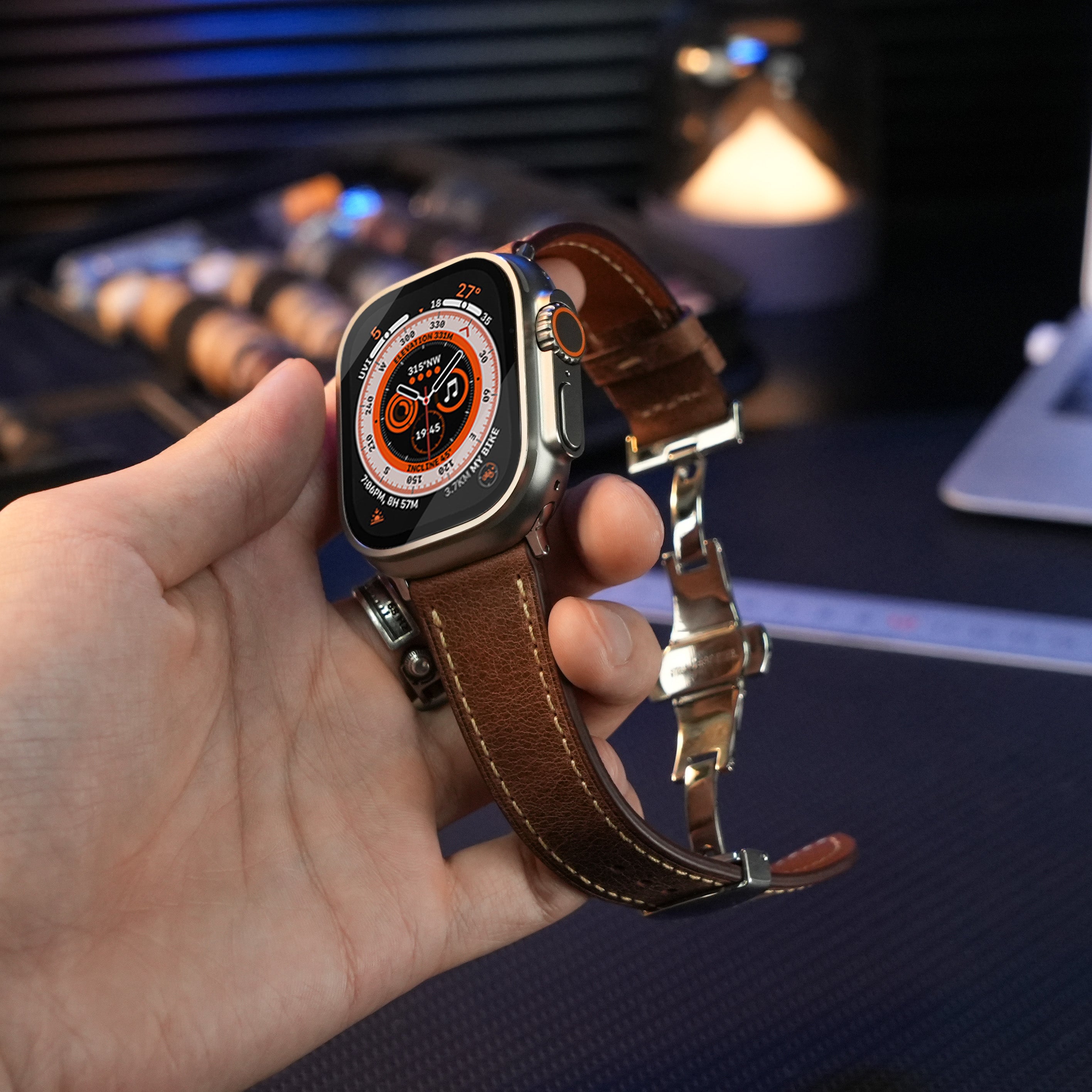 Leather Butterfly Buckle Strap