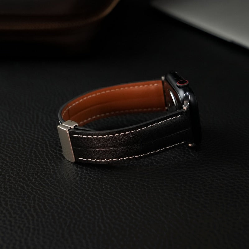 Magnetic Buckle Leather Strap